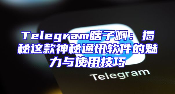 Telegram瞎子啊：揭秘这款神秘通讯软件的魅力与使用技巧