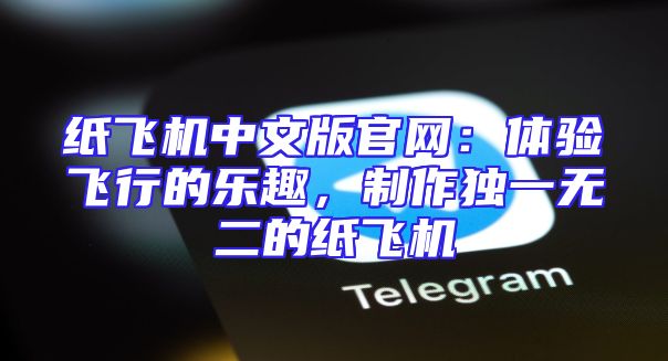 纸飞机中文版官网：体验飞行的乐趣，制作独一无二的纸飞机