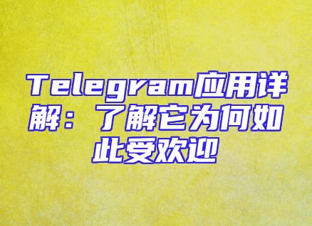 Telegram应用详解：了解它为何如此受欢迎