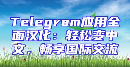 Telegram应用全面汉化：轻松变中文，畅享国际交流