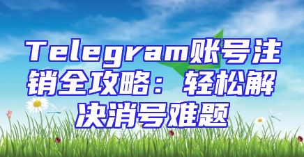 Telegram账号注销全攻略：轻松解决消号难题