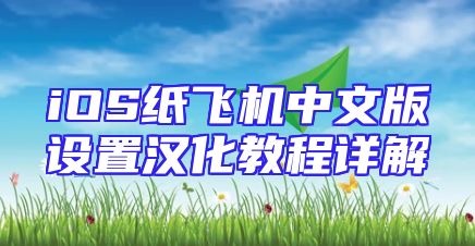 iOS纸飞机中文版设置汉化教程详解