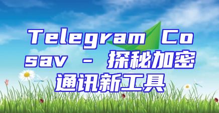 Telegram Cosav - 探秘加密通讯新工具