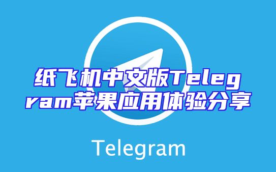 纸飞机中文版Telegram苹果应用体验分享