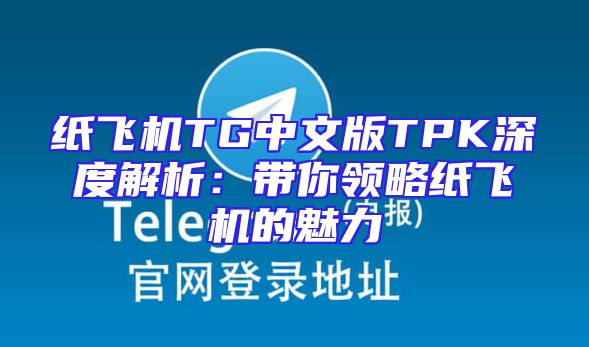 纸飞机TG中文版TPK深度解析：带你领略纸飞机的魅力