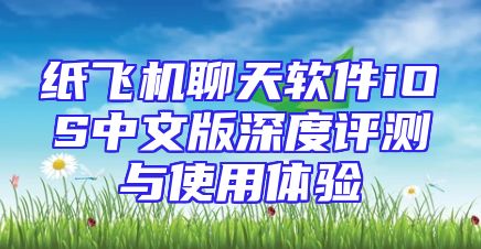纸飞机聊天软件iOS中文版深度评测与使用体验