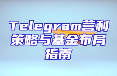 Telegram营利策略与基金布局指南