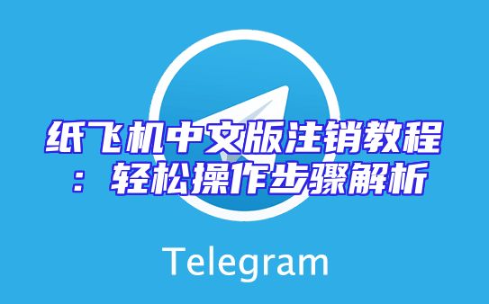 纸飞机中文版注销教程：轻松操作步骤解析