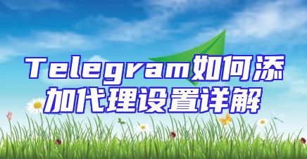 Telegram如何添加代理设置详解