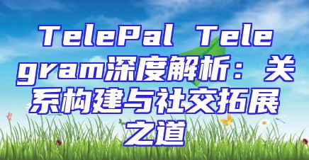 TelePal Telegram深度解析：关系构建与社交拓展之道