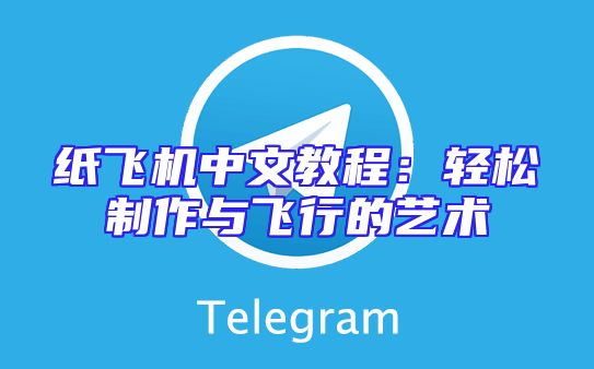 纸飞机中文教程：轻松制作与飞行的艺术