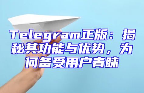 Telegram正版：揭秘其功能与优势，为何备受用户青睐