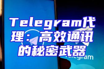 Telegram代理：高效通讯的秘密武器