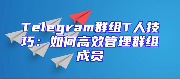 Telegram群组T人技巧：如何高效管理群组成员