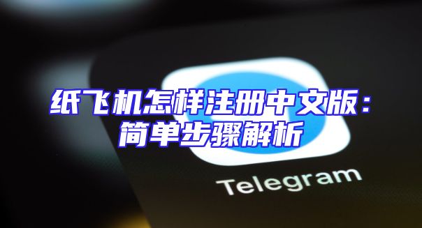 纸飞机怎样注册中文版：简单步骤解析