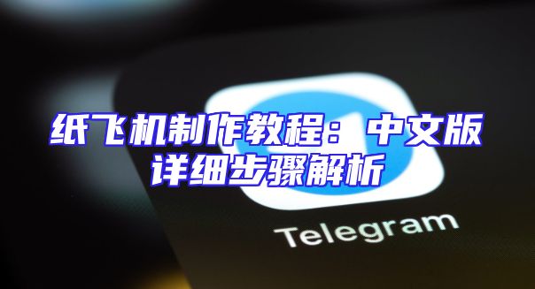 纸飞机制作教程：中文版详细步骤解析