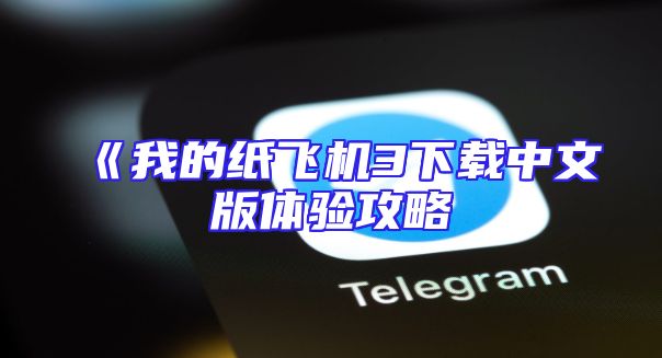 《我的纸飞机3下载中文版体验攻略