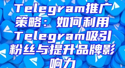 Telegram推广策略：如何利用Telegram吸引粉丝与提升品牌影响力