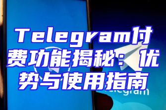 Telegram付费功能揭秘：优势与使用指南
