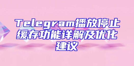 Telegram播放停止缓存功能详解及优化建议