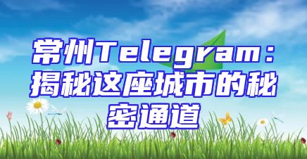 常州Telegram：揭秘这座城市的秘密通道