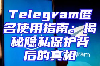 Telegram匿名使用指南：揭秘隐私保护背后的真相