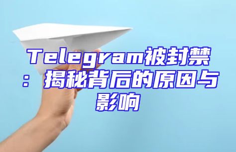 Telegram被封禁：揭秘背后的原因与影响
