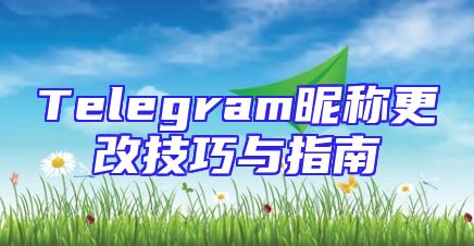 Telegram昵称更改技巧与指南