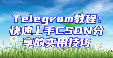 Telegram教程：快速上手CSDN分享的实用技巧