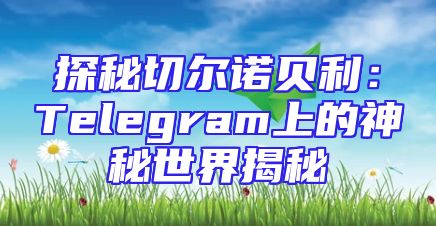 探秘切尔诺贝利：Telegram上的神秘世界揭秘