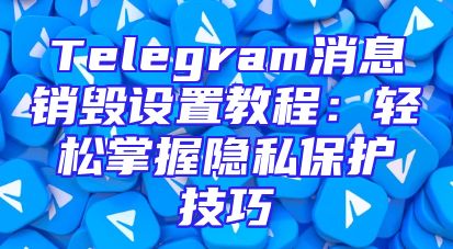 Telegram消息销毁设置教程：轻松掌握隐私保护技巧