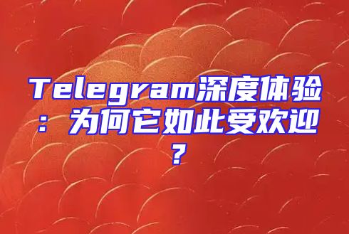Telegram深度体验：为何它如此受欢迎？