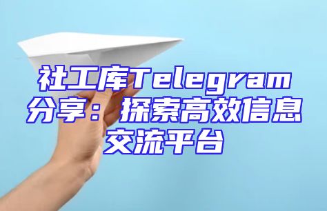 社工库Telegram分享：探索高效信息交流平台