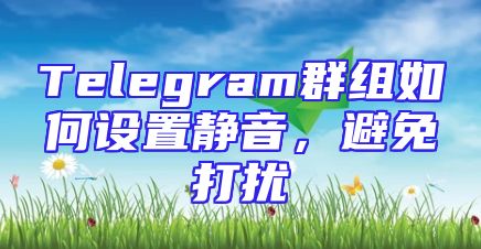 Telegram群组如何设置静音，避免打扰