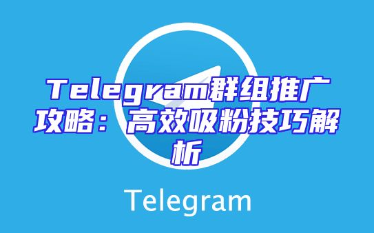 Telegram群组推广攻略：高效吸粉技巧解析