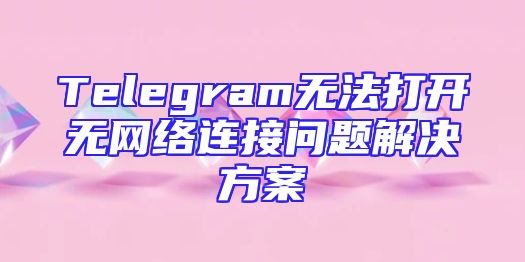 Telegram无法打开无网络连接问题解决方案