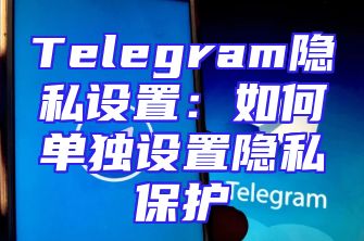 Telegram隐私设置：如何单独设置隐私保护