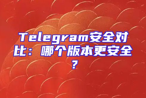 Telegram安全对比：哪个版本更安全？