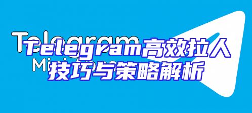 Telegram高效拉人技巧与策略解析