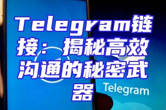 Telegram链接：揭秘高效沟通的秘密武器
