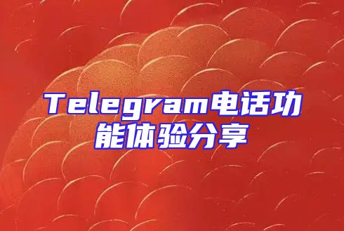 Telegram电话功能体验分享
