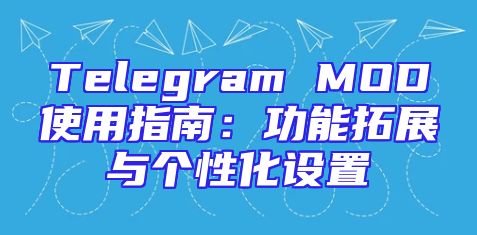 Telegram MOD使用指南：功能拓展与个性化设置