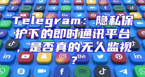 Telegram：隐私保护下的即时通讯平台，是否真的无人监视？