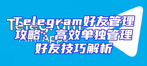 Telegram好友管理攻略：高效单独管理好友技巧解析