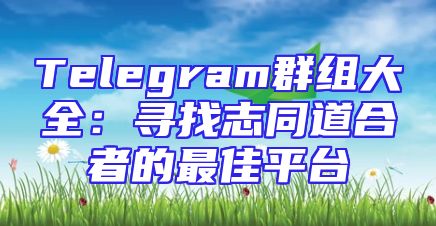 Telegram群组大全：寻找志同道合者的最佳平台