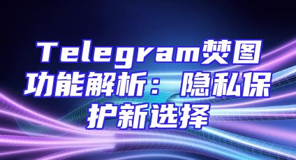 Telegram焚图功能解析：隐私保护新选择